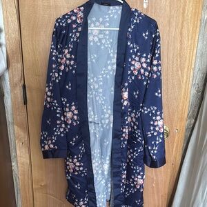 Morgan Lane Plush Teddy Jacket in Blue and Pink